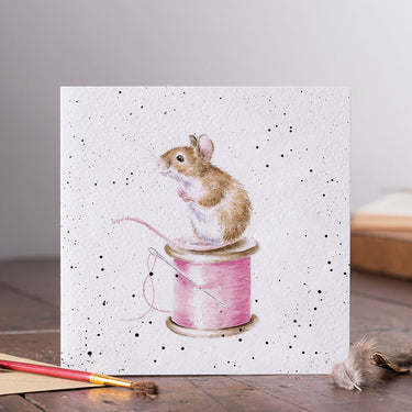 Wrendale Designs 'Sew It Begins' Mouse Card| Online For Equine