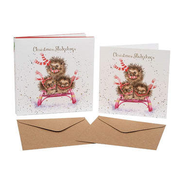 Wrendale Designs 'Sledgehogs' Hedgehog Christmas Card Box Set| Online For Equine