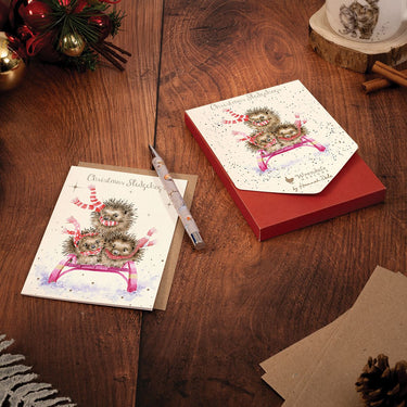 Wrendale Designs 'Sledgehogs' Hedgehog Christmas Card Pack| Online For Equine