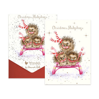 Wrendale Designs 'Sledgehogs' Hedgehog Christmas Card Pack| Online For Equine