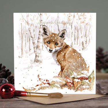 Wrendale Designs 'Snowfall' Fox Christmas Card| Online For Equine