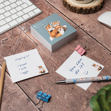 Wrendale Designs 'Snug As A Cub' Fox Sticky Notes| Online For Equine