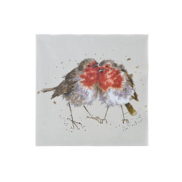 Wrendale Designs 'Snuggled Together' Robin Cocktail Napkins| Online For Equine