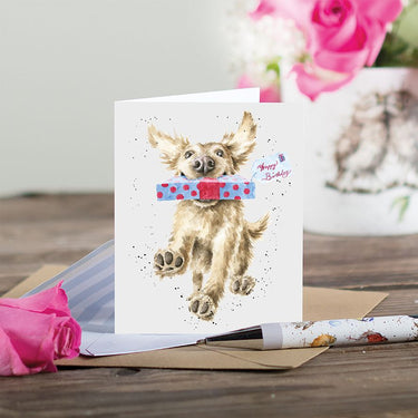 Wrendale Designs 'Special Delivery' Golden Retriever Mini Card| Online For Equine