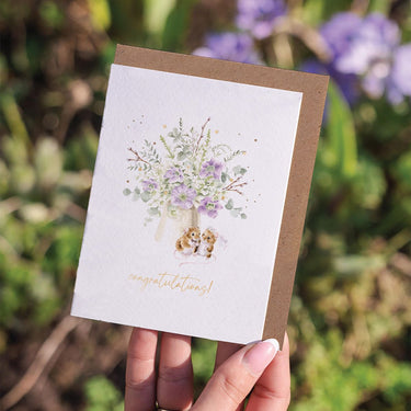 Wrendale Designs 'Squeak-Hearts' Mouse Congratulations Little Sentiment Card| Online For Equine