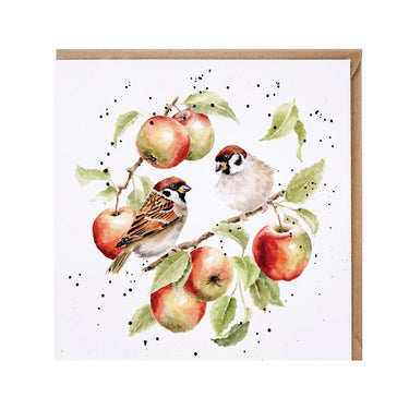 Wrendale Designs 'The Apple Tree' Sparrow Card| Online For Equine