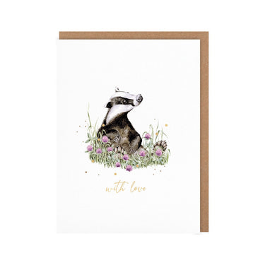 Wrendale Designs 'The Botanist' Badger Birthday Little Sentiment Card| Online For Equine