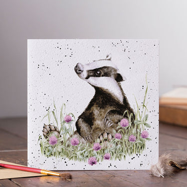 Wrendale Designs 'The Botanist' Badger Card| Online For Equine