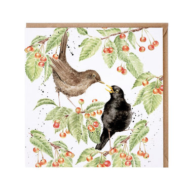 Wrendale Designs 'The Cherry Tree' Blackbird Card| Online For Equine