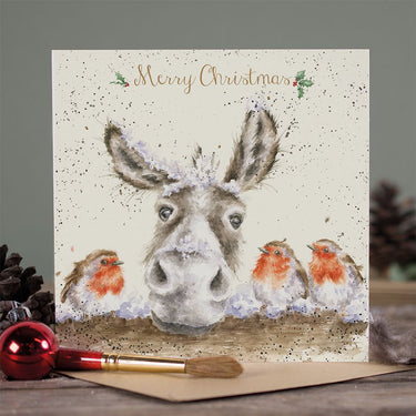 Wrendale Designs 'The Christmas Donkey' Donkey Christmas Card| Online For Equine