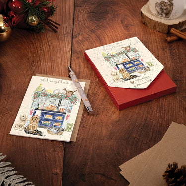 Wrendale Designs 'The Country Christmas Kitchen' Dog And Cat Christmas Card Pack| Online For Equine
