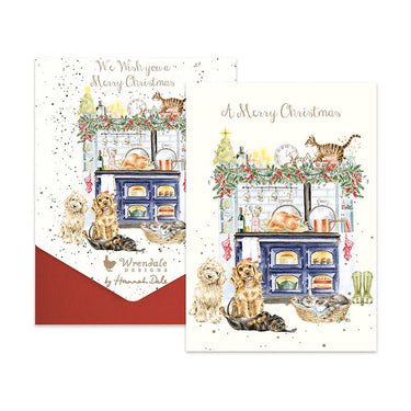 Wrendale Designs 'The Country Christmas Kitchen' Dog And Cat Christmas Card Pack| Online For Equine