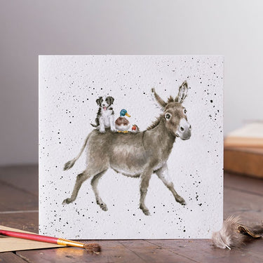 Wrendale Designs 'The Donkey Ride' Donkey Card| Online For Equine