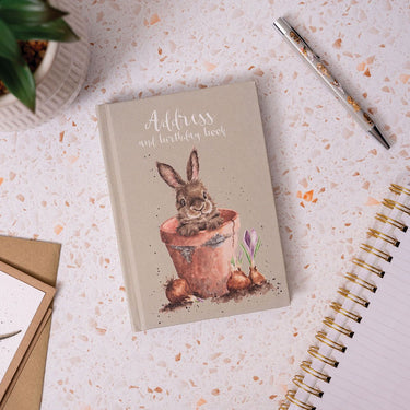Wrendale Designs 'The Flower Pot' Rabbit Address Book| Online For Equine
