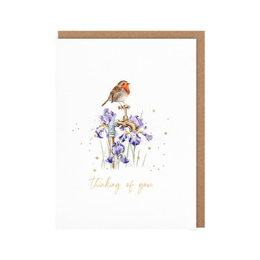 Wrendale Designs 'The Gardener'S Guest' Robin Thinking Of You Little Sentiment Card| Online For Equine