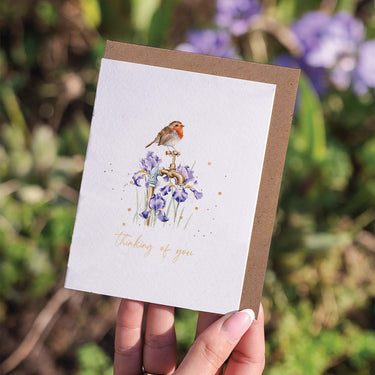 Wrendale Designs 'The Gardener'S Guest' Robin Thinking Of You Little Sentiment Card| Online For Equine