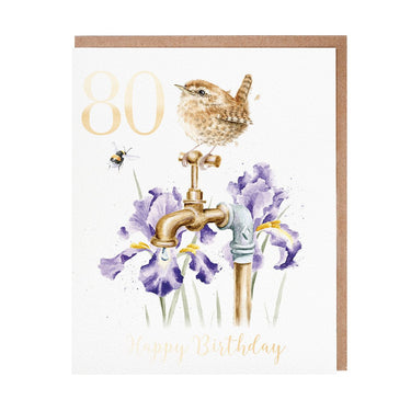 Wrendale Designs 'The Gardener'S Song' Bird 80Th Birthday Card| Online For Equine
