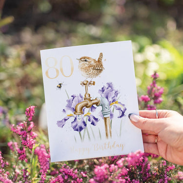 Wrendale Designs 'The Gardener'S Song' Bird 80Th Birthday Card| Online For Equine