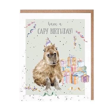 Wrendale Designs 'The Happy-Bara' Capybara Birthday Card| Online For Equine
