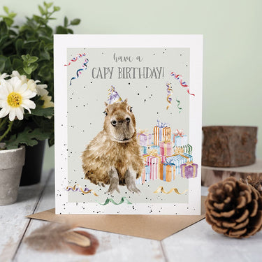 Wrendale Designs 'The Happy-Bara' Capybara Birthday Card| Online For Equine