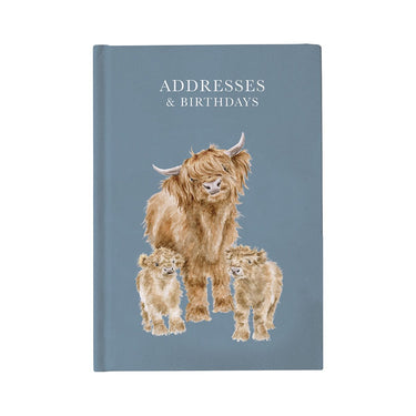 Wrendale Designs 'The Highlander' Highland Cow Address Book| Online For Equine