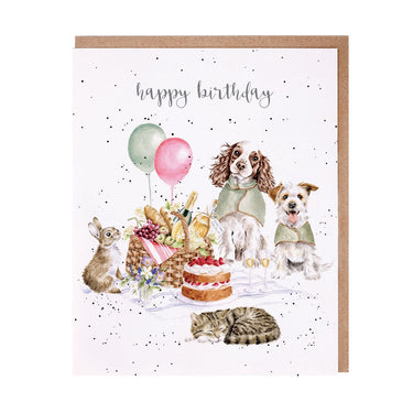 Wrendale Designs 'The Hoppy Picnic' Rabbit And Dog Birthday Card| Online For Equine