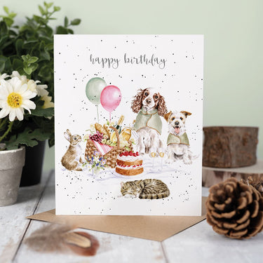 Wrendale Designs 'The Hoppy Picnic' Rabbit And Dog Birthday Card| Online For Equine