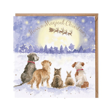 Wrendale Designs 'The Magic Of Christmas' Dog And Cat Christmas Card| Online For Equine