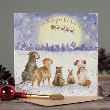 Wrendale Designs 'The Magic Of Christmas' Dog And Cat Christmas Card| Online For Equine