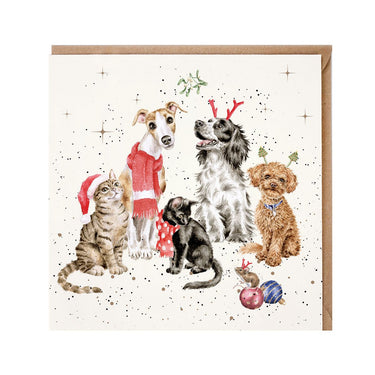 Wrendale Designs 'The Office Party' Dog And Cat Christmas Card| Online For Equine