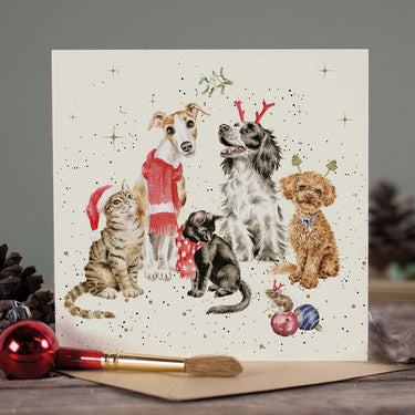 Wrendale Designs 'The Office Party' Dog And Cat Christmas Card| Online For Equine