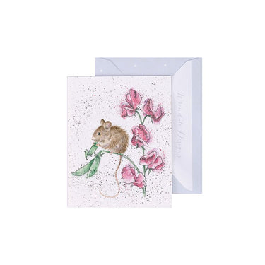 Wrendale Designs 'The Pea Thief' Mouse Mini Card| Online For Equine