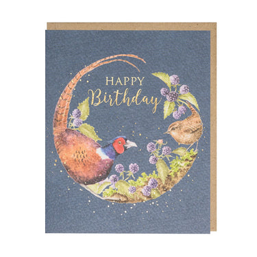 Wrendale Designs 'Through The Brambles' Pheasant And Wren Birthday Card| Online For Equine