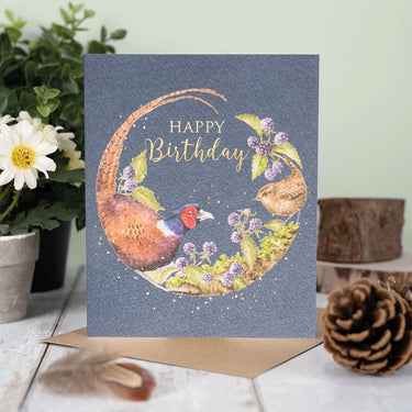 Wrendale Designs 'Through The Brambles' Pheasant And Wren Birthday Card| Online For Equine