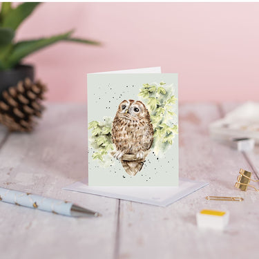 Wrendale Designs 'Treetops' Owl Mini Card| Online For Equine