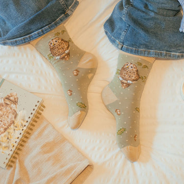 Wrendale Designs 'Treetops' Owl Socks| Online For Equine