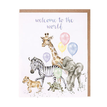 Wrendale Designs 'Welcome To The World' Wild Animal New Baby Card| Online For Equine