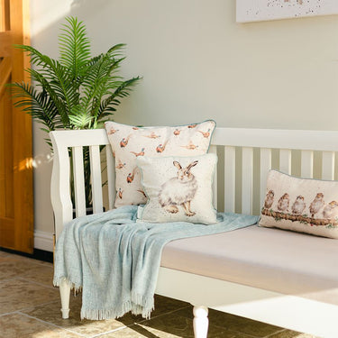 Wrendale Designs 'Winter Hare' Hare Cushion| Online For Equine