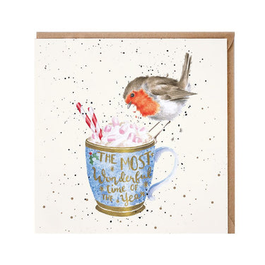 Wrendale Designs 'Winter Warmer' Robin Christmas Card| Online For Equine