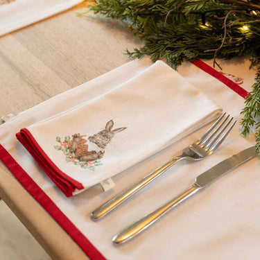 Wrendale Designs 'Winter Wonderland' Christmas Animal Set Of Four Fabric Napkins| Online For Equine