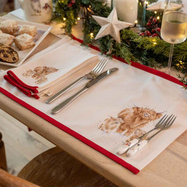 Wrendale Designs 'Winter Wonderland' Christmas Animal Set Of Four Fabric Placemats| Online For Equine
