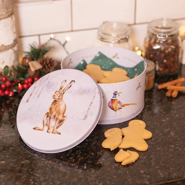 Wrendale Designs 'Winter Woodland' Woodland Animal Christmas Round Tin| Online For Equine