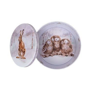 Wrendale Designs 'Winter Woodland' Woodland Animal Christmas Round Tin| Online For Equine