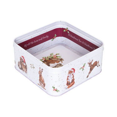 Wrendale Designs 'Winter Woodland' Woodland Animal Christmas Square Tin| Online For Equine