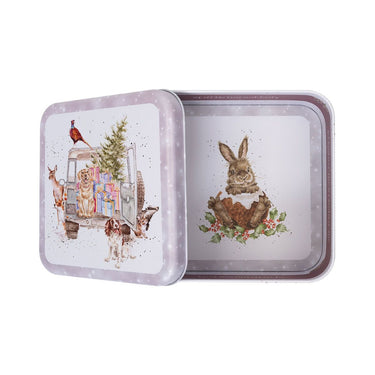Wrendale Designs 'Winter Woodland' Woodland Animal Christmas Square Tin| Online For Equine