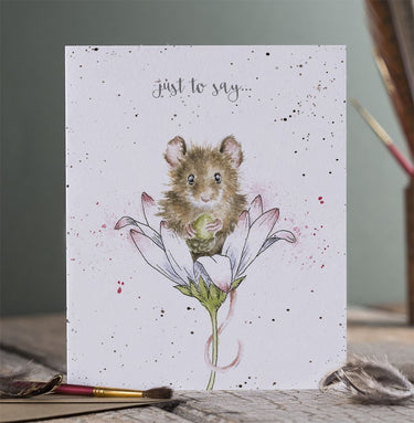 Wrendale Designs 'Wishes Just For You' Mouse Just To Say Card| Online For Equine