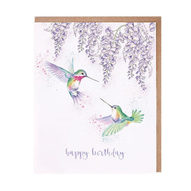 Wrendale Designs 'Wisteria Wishes' Humming Bird Birthday Card| Online For Equine