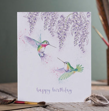 Wrendale Designs 'Wisteria Wishes' Humming Bird Birthday Card| Online For Equine