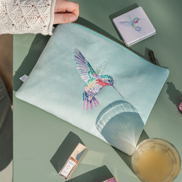 Wrendale Designs 'Wisteria Wishes' Hummingbird Embroidered Pouch| Online For Equine