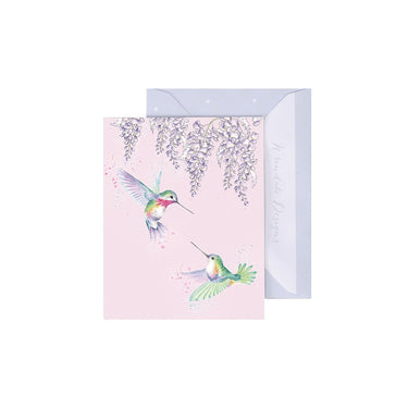 Wrendale Designs 'Wisteria Wishes' Hummingbird Mini Card| Online For Equine